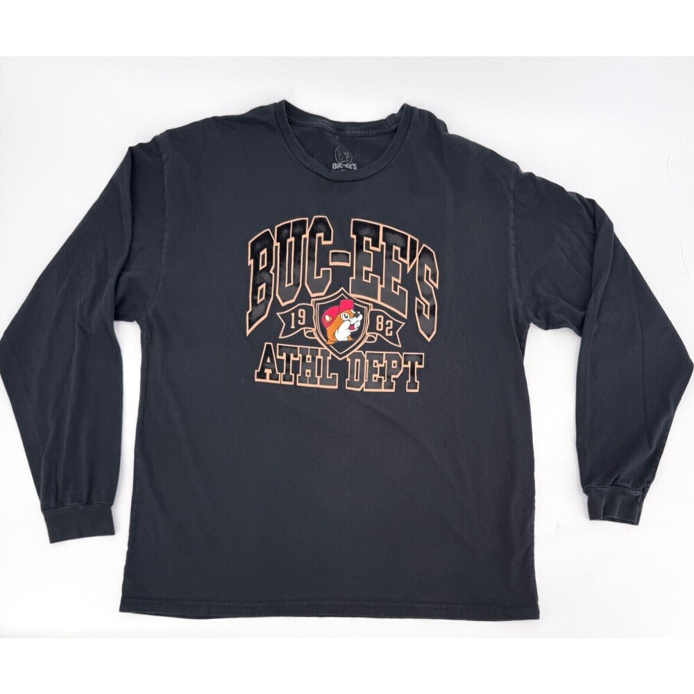 Buc-ees Shirt Mens Extra Large Black T-Shirt Long Sleeve Athl Dept Rest Stop